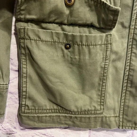 Madewell Fleet Utility Jacket Size XS Green Full Zipper Adjustable Waist - Picture 9 of 13